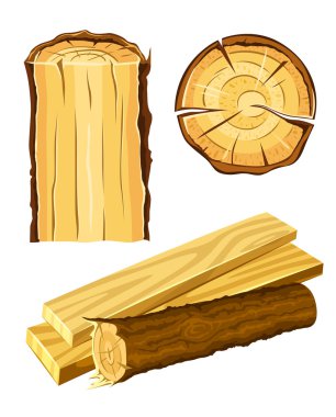 Wooden material wood and board clipart