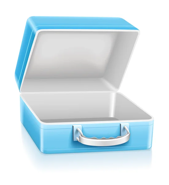 Boîte à lunch bleue vide — Image vectorielle