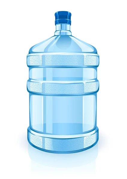 Garrafa com copo de água limpa azul — Vetor de Stock