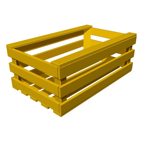 Vector houten kist voor groenten en fruit — Stockvector