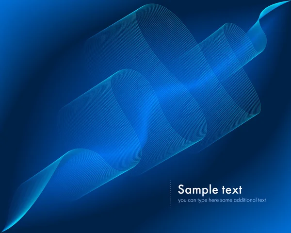 Fond de lignes vague abstrait bleu — Image vectorielle