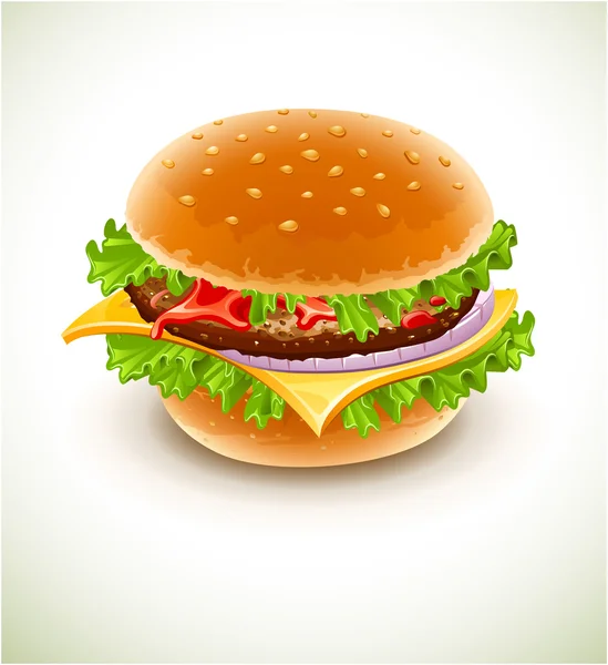Hamburger con formaggio — Vettoriale Stock