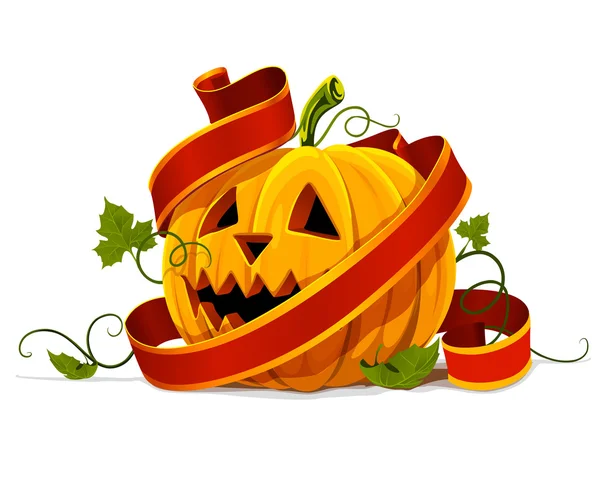 Vector halloween calabazas vegetales frutas aislados — Vector de stock
