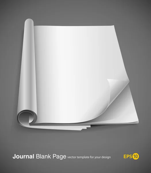 Página de revista com o layout do projeto — Vetor de Stock