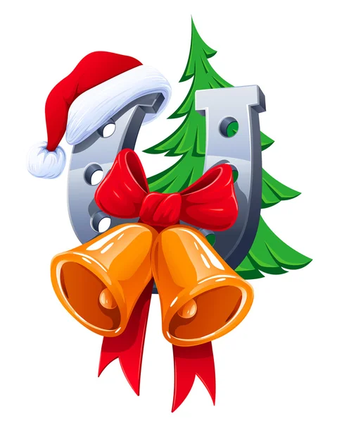 Veselé vánoční ilustrace — Stockový vektor