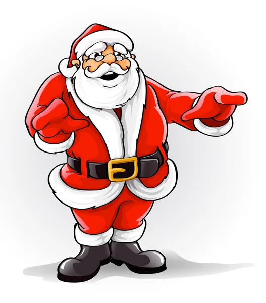 Вектор Санта Клаус петь рождественские песни — стоковый вектор