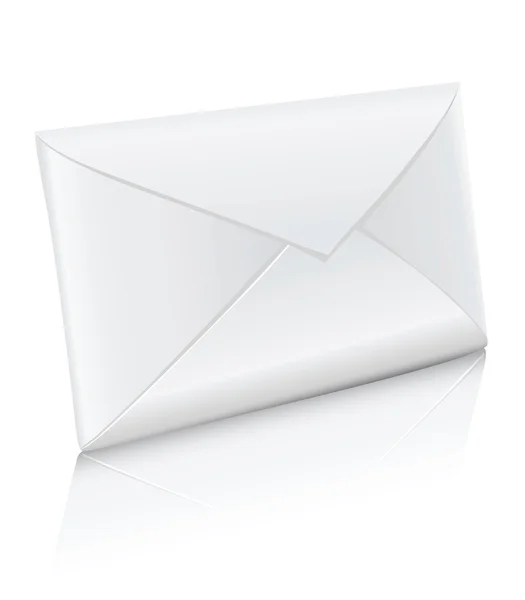 Векторный icon закрыт белый почтовый конверт — стоковый вектор