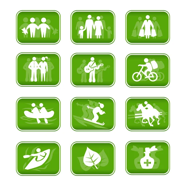 stock vector Icons family travel