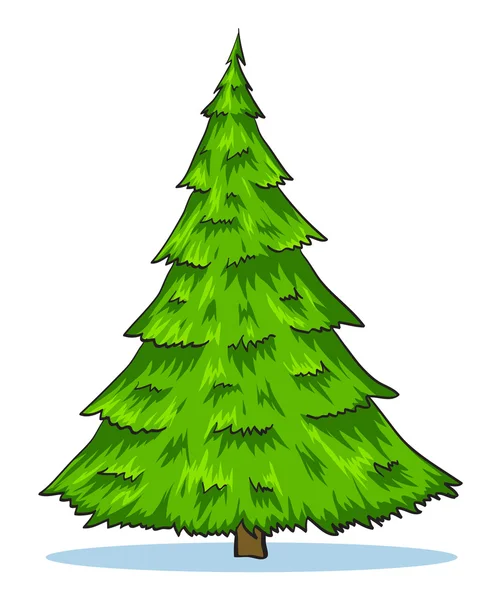 Ilustração da árvore de Natal verde natural — Vetor de Stock