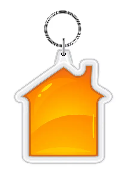 Souvenir de bijou de vecteur avec la silhouette de maison isolée — Image vectorielle