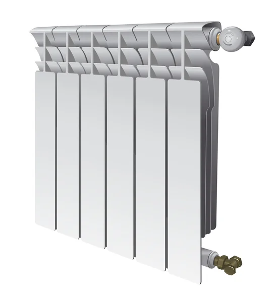 Metall radiator voor deelvenster verwarming van huis — Stok Vektör