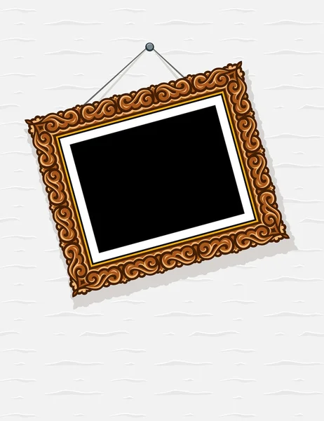Lege afbeelding in decoratieve frame op — Stockvector