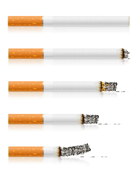 A dohányzás sigarette — Stock Vector