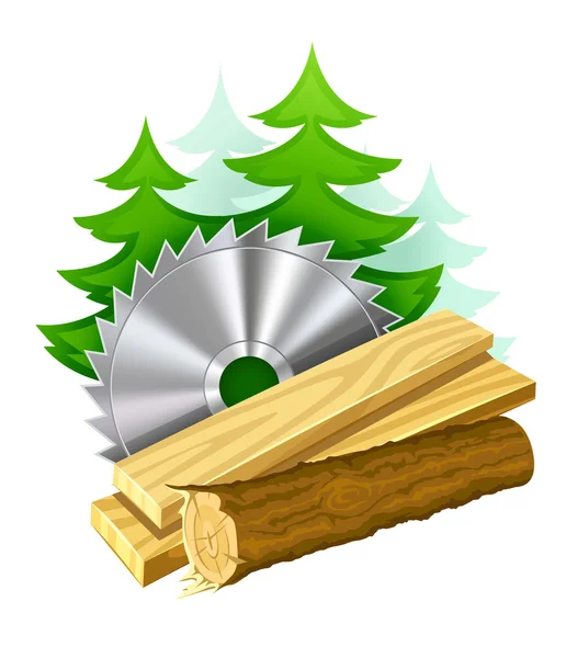 Ícone para indústria da madeira —  Vetores de Stock