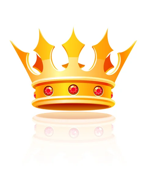 Gold royal crown — Stock Vector