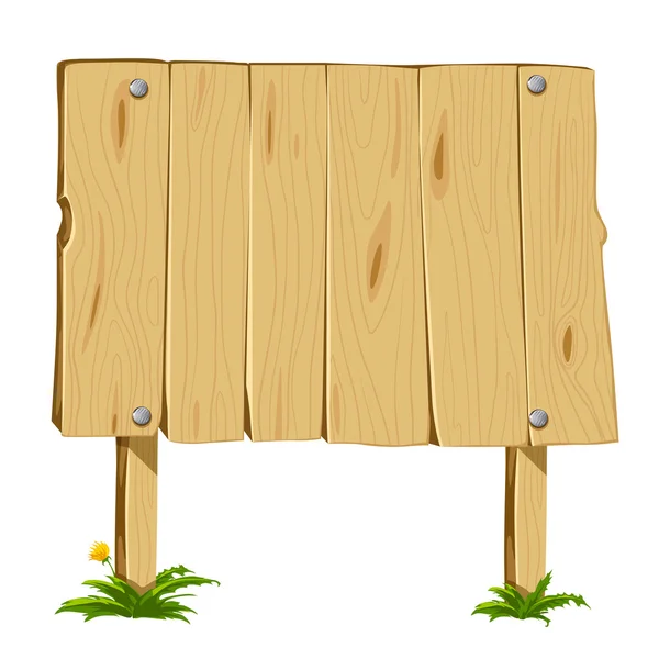 Placa em branco de madeira — Vetor de Stock