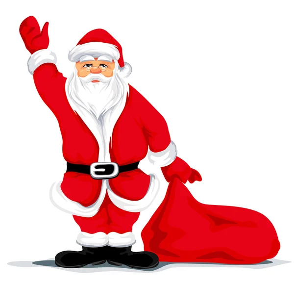 Christmas santa grandfather — Stock Vector