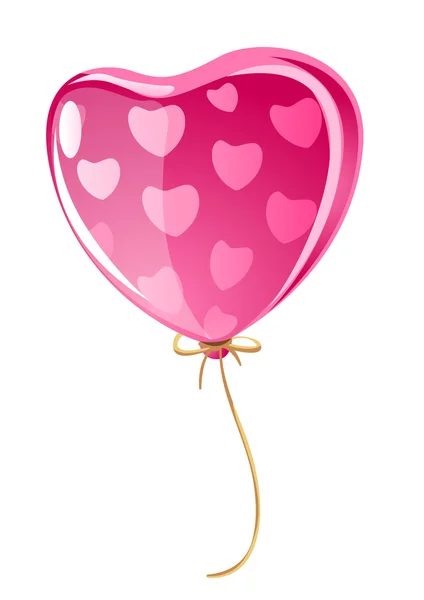 矢量形式的爱的心的气球 — 图库矢量图片