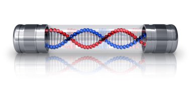 DNA molecule in hermetic capsule clipart