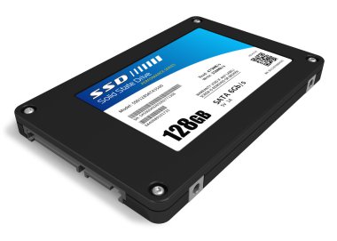 128GB solid state drive (SSD) clipart