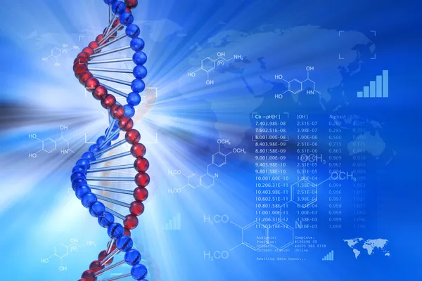Conceito científico de engenharia genética — Fotografia de Stock