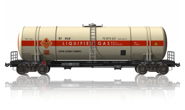 Gasoline tanker railroad car — Stock Photo, Image