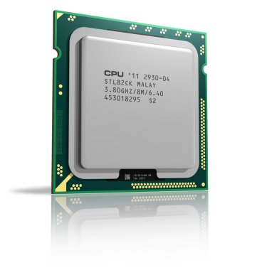 Modern multicore CPU clipart