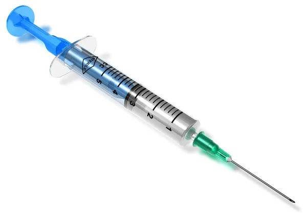 Medical syringe isolated on white — Stock Photo, Image