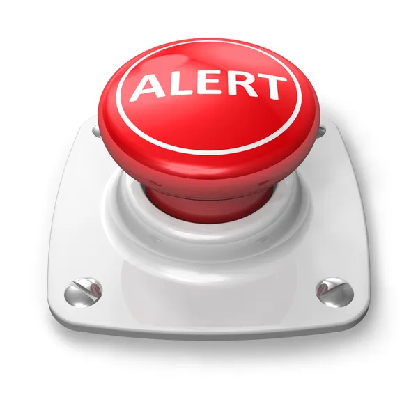 Botón de alerta roja —  Fotos de Stock