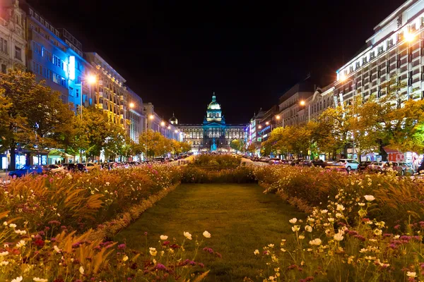 Ночной город, Чехия — стоковое фото