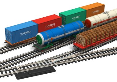 Miniature railroad models clipart