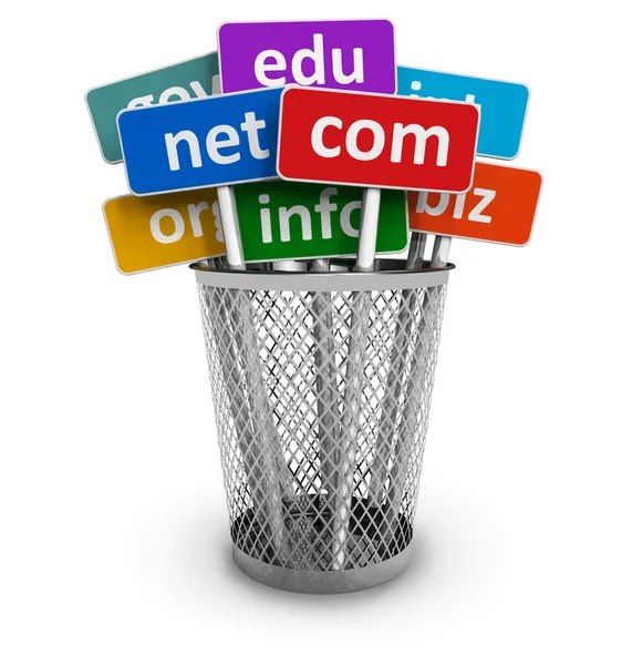 Nomes de domínio e conceito de internet — Fotografia de Stock