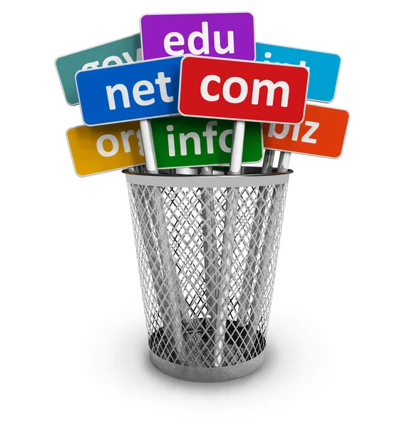 Nombres de dominio y concepto de internet — Foto de Stock