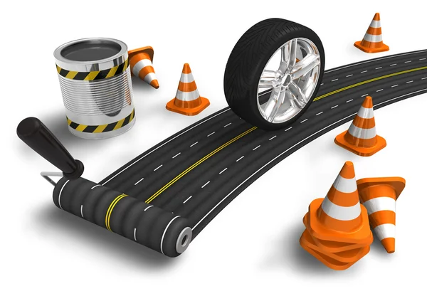 Road construction concept — Stock Photo, Image