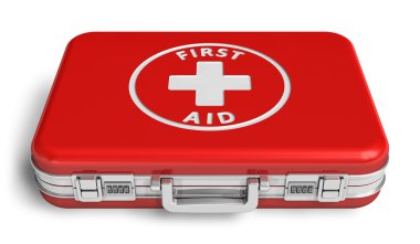 Red first aid case clipart