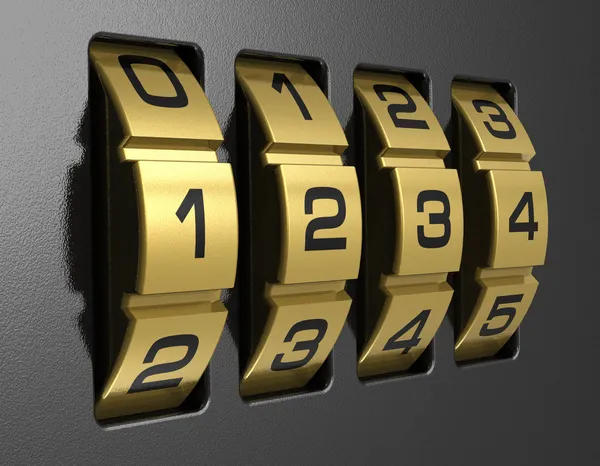 4-digit combination lock — Stock Photo, Image