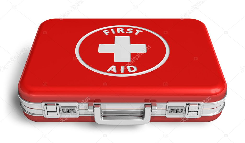 Red first aid case