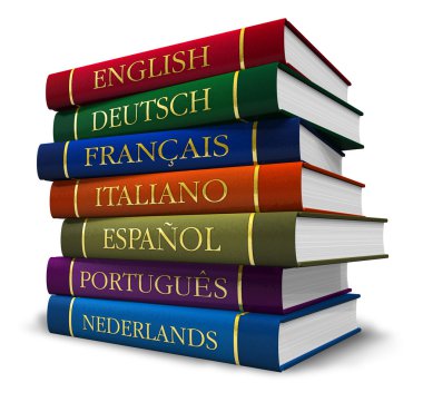 Stack of dictionaries clipart