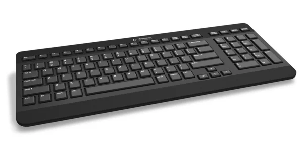 Черная беспроводная клавиатура — стоковое фото