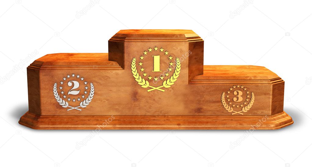 Wooden pedestal for trophies