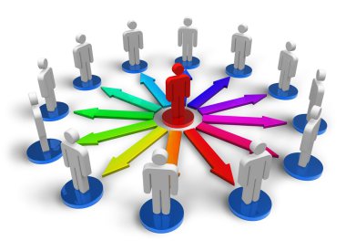 Social network concept clipart