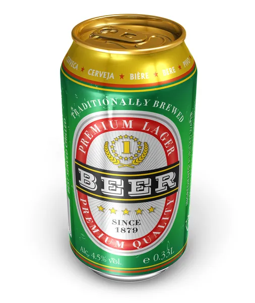 Puszka piwa — Zdjęcie stockowe