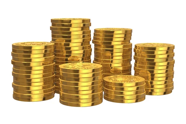 Travar av guldmynt — Stockfoto