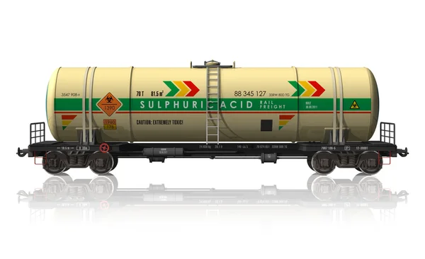 Chemicaliëntanker spoorweg auto — Stockfoto