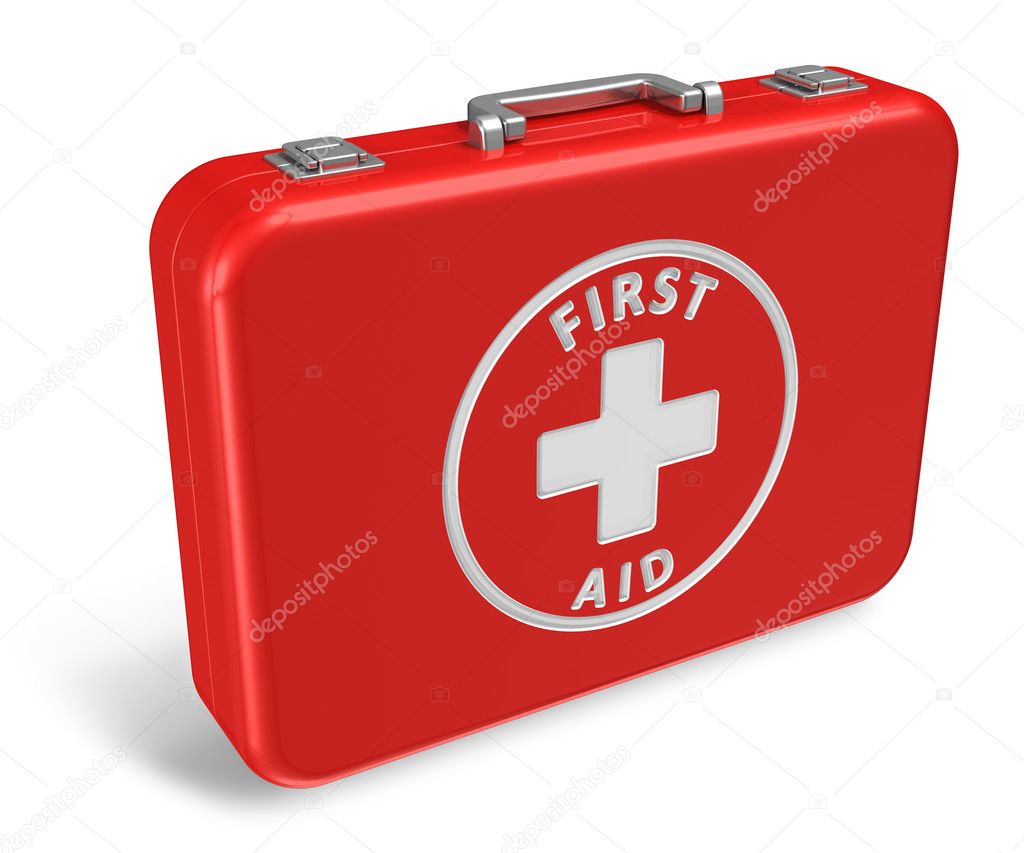 Red first aid case