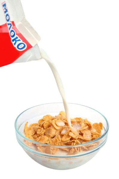 Desayuno con copos de cereales — Foto de Stock