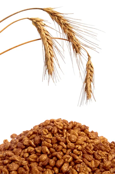 곡물 플레이크와 밀 — 스톡 사진