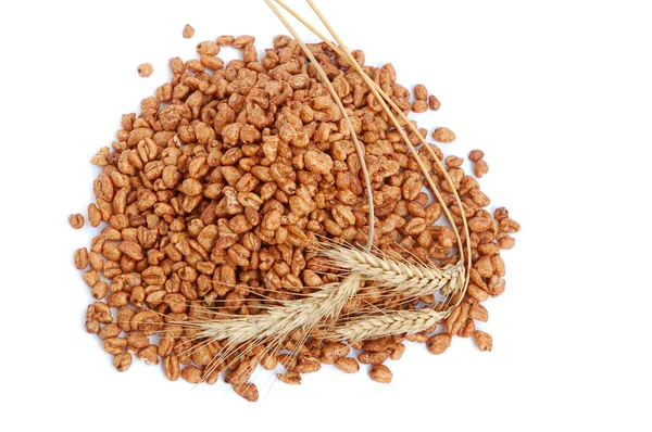 Fiocchi di cereali e frumento — Foto Stock