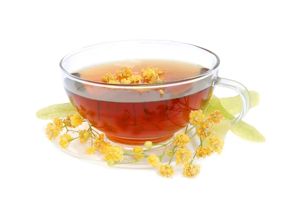 Tea with linden flowers — Stock Photo, Image