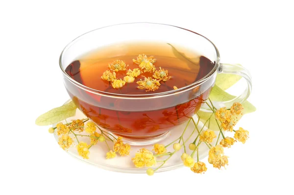 Чай с липовыми цветами — стоковое фото